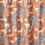 Greenland Home Fashions Barefoot Bungalow Menagerie Bath Shower Curtain - 72x72", Saffron