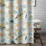 Greenland Home Fashions Kona Luxurious Buttonhole Top Shower Curtain 72" x 72" Ocean