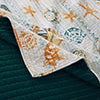Greenland Home Fashions Kona Luxurious Ultra Soft Cotton Throw Blanket Ocean 50