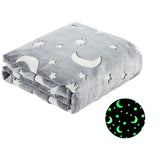 Star Moon Micro Plush All Season Throw Blanket 50" X 60" Gray by Plazatex