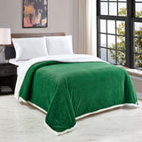 Jacquard Microplush Soft Premium Microplush Braided Blanket Green by Plazatex
