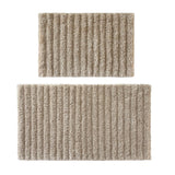 Chic Home Tyrion Deluxe 2-Piece Tufted Striped Non-Slip Bath Rug Set 21" x 34" & 17" x 24" Beige