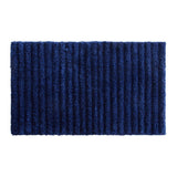 Chic Home Tyrion Luxury Plush Polycotton Blend Tufted Striped Non-Slip Bath Rug 24" x 40" Navy Blue
