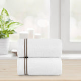 Chic Home Luxurious 2-Piece Super Soft Pure Turkish Cotton White Bath Sheet Towels Set 34" x 68" Taupe