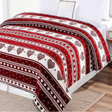 Heartfelt Valentine Micro Plush Blanket Burgundy - Queen 86 x 86