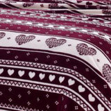 Heartfelt Valentine Micro Plush Blanket Burgundy - Queen 86 x 86