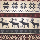 Shavel Hi Pile High Quality Luxurious And Incredibly Soft Warm Snuggly Throw Jumbo 60x80" - Reindeer Stripe