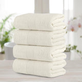 Chic Home Luxurious 4-Piece Super Soft Pure Turkish Cotton Bath Towels Set 30" x 54" Beige