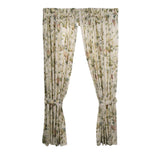 Ellis Curtain Abigail 100 Percent High Quality 2-Piece Window Rod Pocket Panel Pairs With 2 Tie Backs 90x63" Multicolor