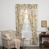 Ellis Curtain Abigail 100 Percent High Quality 2-Piece Window Rod Pocket Panel Pairs With 2 Tie Backs 90x63" Multicolor