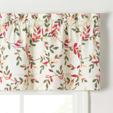 Ellis Vintage Stylish Medium Scale Printed Vine Pattern 1.5" Rod Pocket Tailored Valance for Windows 58"x15" Pecan