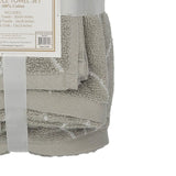 Knightsbridge Luxurious 6 Pieces Yarn Dyed Jacquard All Season Towel Set Silver