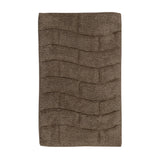 Knightsbridge Stylish And Comfortable All Season Traditional New Tile Design Cotton Bath Rug 17" X 24" Stone