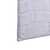 Knightsbridge Stylish And Comfortable All Season Traditional New Tile Design Bath Rug 17" X 24" White