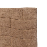 Knightsbridge Stylish And Comfortable All Season Traditional New Tile Design Cotton Bath Rug 20" X 30" Natural