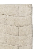 Knightsbridge Stylish And Comfortable All Season Traditional New Tile Design Bath Rug 21" X 34" Ivory