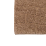 Knightsbridge Stylish And Comfortable All Season Traditional New Tile Design Cotton Bath Rug 21" X 34" Natural