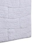 Knightsbridge Stylish And Comfortable All Season Traditional New Tile Design Bath Rug 21" X 34" White