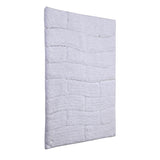 Knightsbridge Stylish And Comfortable All Season Traditional New Tile Design Bath Rug 21" X 34" White