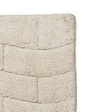 Knightsbridge Stylish And Comfortable All Season Traditional New Tile Design Cotton Bath Rug 24" X 40" Ivory