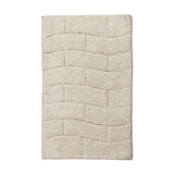 Knightsbridge Stylish And Comfortable All Season Traditional New Tile Design Cotton Bath Rug 24" X 40" Ivory