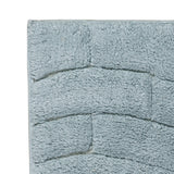 Knightsbridge Stylish And Comfortable All Season Traditional New Tile Design Cotton Bath Rug 20" X 30" Light Blue