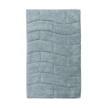 Knightsbridge Stylish And Comfortable All Season Traditional New Tile Design Cotton Bath Rug 24" X 40" Light Blue
