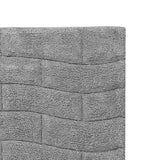 Knightsbridge Stylish And Comfortable All Season Traditional New Tile Design Cotton Bath Rug 24" X 40" Silver