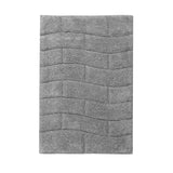 Knightsbridge Stylish And Comfortable All Season Traditional New Tile Design Cotton Bath Rug 24" X 40" Silver
