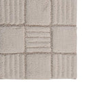 Knightsbridge Chakker Board 220 GSF Non Skid Back Bath Rug Set - 2- Piece - 17x24 and 21x34", Ivory