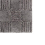 Knightsbridge Chakker Board 220 GSF Non Skid Back Bath Rug Set - 2- Piece - 17x24 and 21x34", Silver