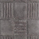 Knightsbridge Chakker Board 220 GSF Non Skid Back Bath Rug Set - 2- Piece - 17x24 and 21x34", Silver