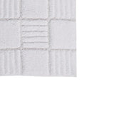 Knightsbridge Chakker Board 220 GSF Non Skid Back Bath Rug Set - 2- Piece - 17x24 and 21x34", White