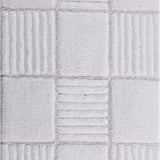 Knightsbridge Chakker Board 220 GSF Non Skid Back Bath Rug Set - 2- Piece - 17x24 and 21x34", White