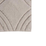 Knightsbridge Diamond 220 GSF Non Skid Back Bath Rug Set - 2- Piece - 17x24 and 21x34", Ivory