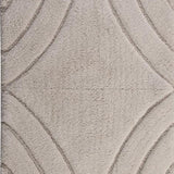 Knightsbridge Diamond 220 GSF Non Skid Back Bath Rug Set - 2- Piece - 17x24 and 21x34", Ivory