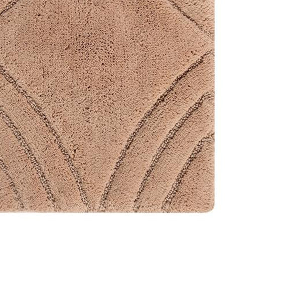 Knightsbridge Diamond 220 GSF Non Skid Back Bath Rug Set - 2- Piece - 17x24 and