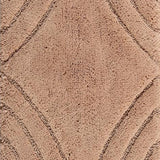 Knightsbridge Diamond 220 GSF Non Skid Back Bath Rug Set - 2- Piece - 17x24 and 21x34", Natural