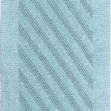 Knightsbridge Shooting Star 220 GSF Reversible Bath Rug Set - 2- Piece - 17"x24" and 21"x34", Light Blue