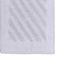 Knightsbridge Shooting Star 220 GSF Reversible Bath Rug Set - 2- Piece - 17x24 and 21x34", White