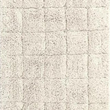 Knightsbridge Summer Tile 220 GSF Non Skid Back Bath Rug Set - 2- Piece - 17"x24" and 21"x34", Ivory