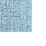 Knightsbridge Summer Tile 220 GSF Non Skid Back Bath Rug Set - 2- Piece - 17"x24" and 21"x34", Light Blue