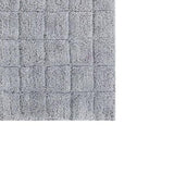 Knightsbridge Summer Tile 220 GSF Non Skid Back Bath Rug Set - 2- Piece - 17x24 and 21x34", Silver