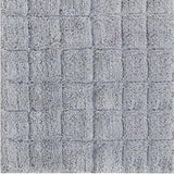 Knightsbridge Summer Tile 220 GSF Non Skid Back Bath Rug Set - 2- Piece - 17x24 and 21x34", Silver