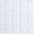 Knightsbridge Summer Tile 220 GSF Non Skid Back Bath Rug Set - 2- Piece - 17x24 and 21x34", White