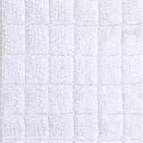 Knightsbridge Summer Tile 220 GSF Non Skid Back Bath Rug Set - 2- Piece - 17x24 and 21x34", White