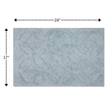 Knightsbridge Arch Bath Rug Cotton Non Skid Back - Light Blue