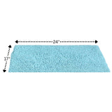 Knightsbridge Chenille Shaggy 220 GSF Non Skid Back Bath Rug 17 x 24