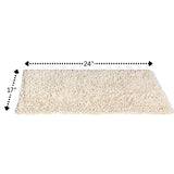 Knightsbridge Chenille Shaggy 220 GSF Non Skid Back Bath Rug 17 x 24