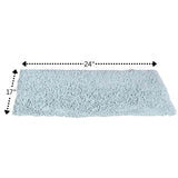 Knightsbridge Chenille Shaggy 220 GSF Non Skid Back Bath Rug 17 x 24